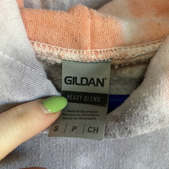 Navy and Peach Tie Dye Pullover - Picture 5 of 5